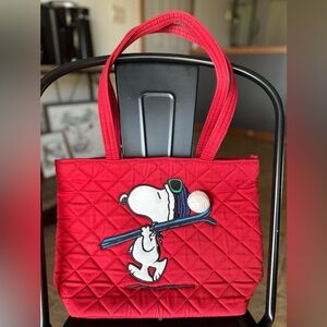 Vera Bradley Ski Slope Snoopy Small Vera Tote